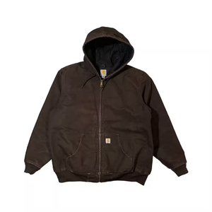 CARHARTT Vintage Brown workear bomber jacket coat Men's 2XL